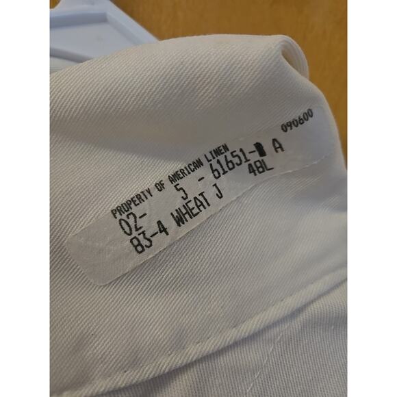 Vintage ALASKA AIRLINES White Coveralls Size 48L Workwear Jumpsuit White DINGY - Picture 9 of 10